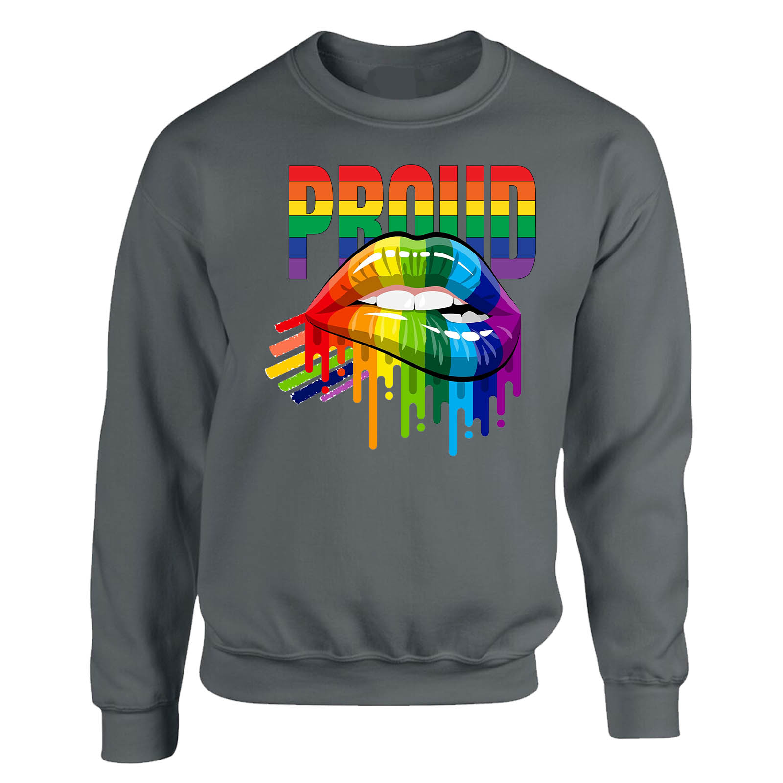 Proud LGBT Rainbow London Soho Lips' Gay Pride Vintage Present Sweatshirt' Gifts