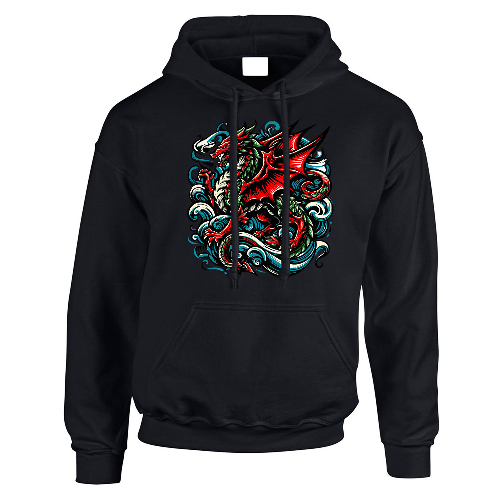 St Davids Day Mens Hoody Flying Welsh Red Dragon Wales Womens Gift Jumper - Picture 11 of 18
