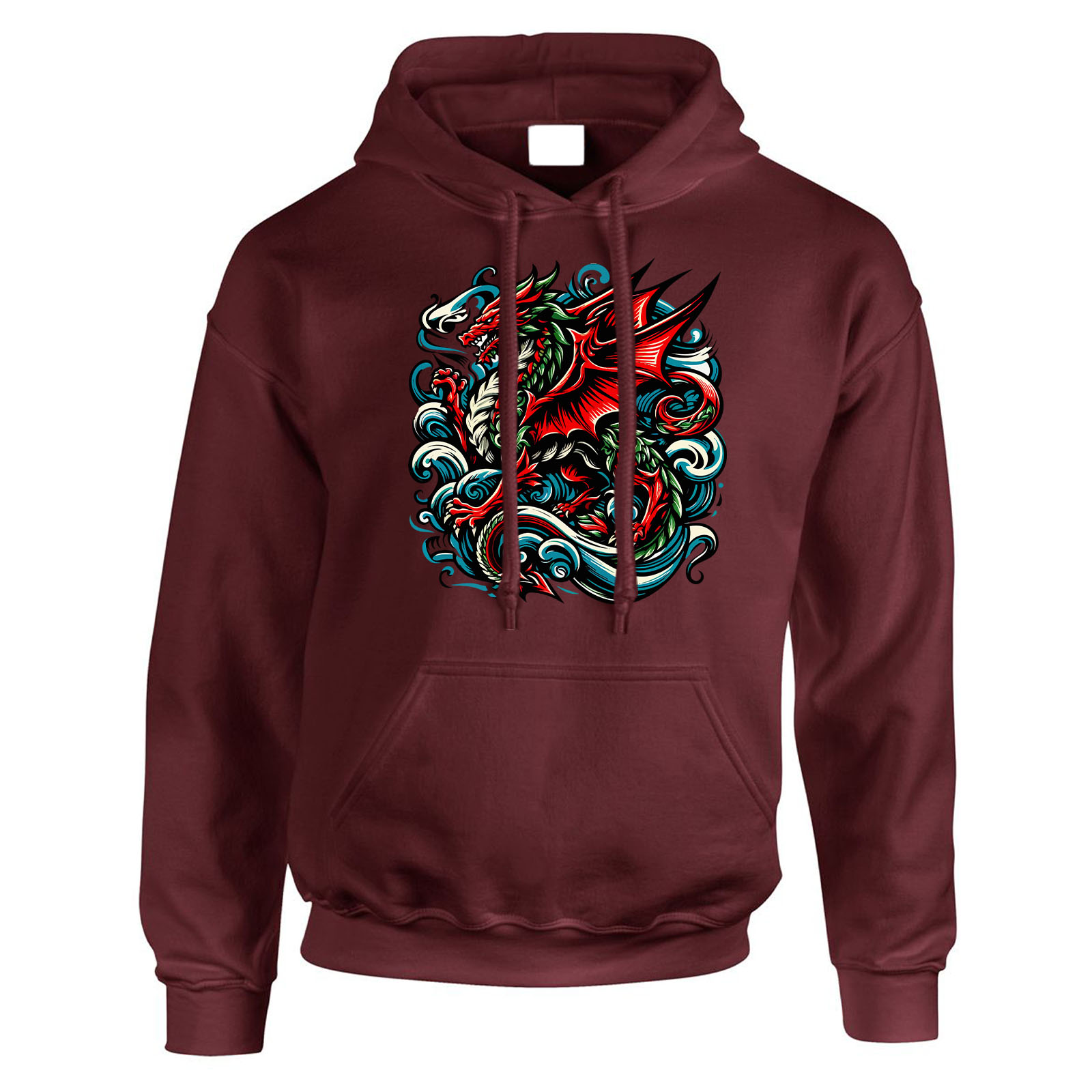 St Davids Day Mens Hoody Flying Welsh Red Dragon Wales Womens Gift Jumper - Picture 13 of 18