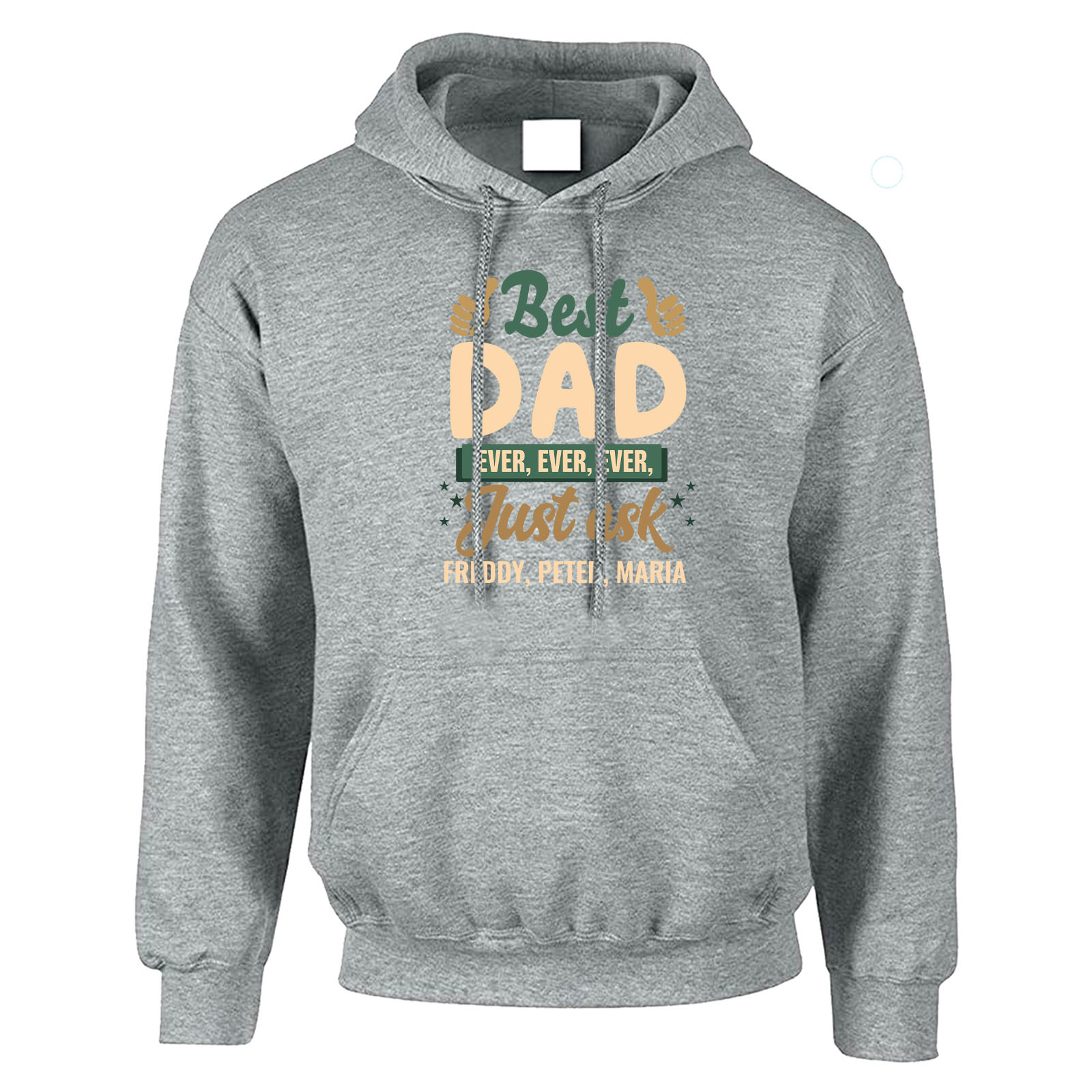 Personalised Best Dad Ever Mens Hoodie Fathers Day 2025 Unisex Gift Jumper Hoody