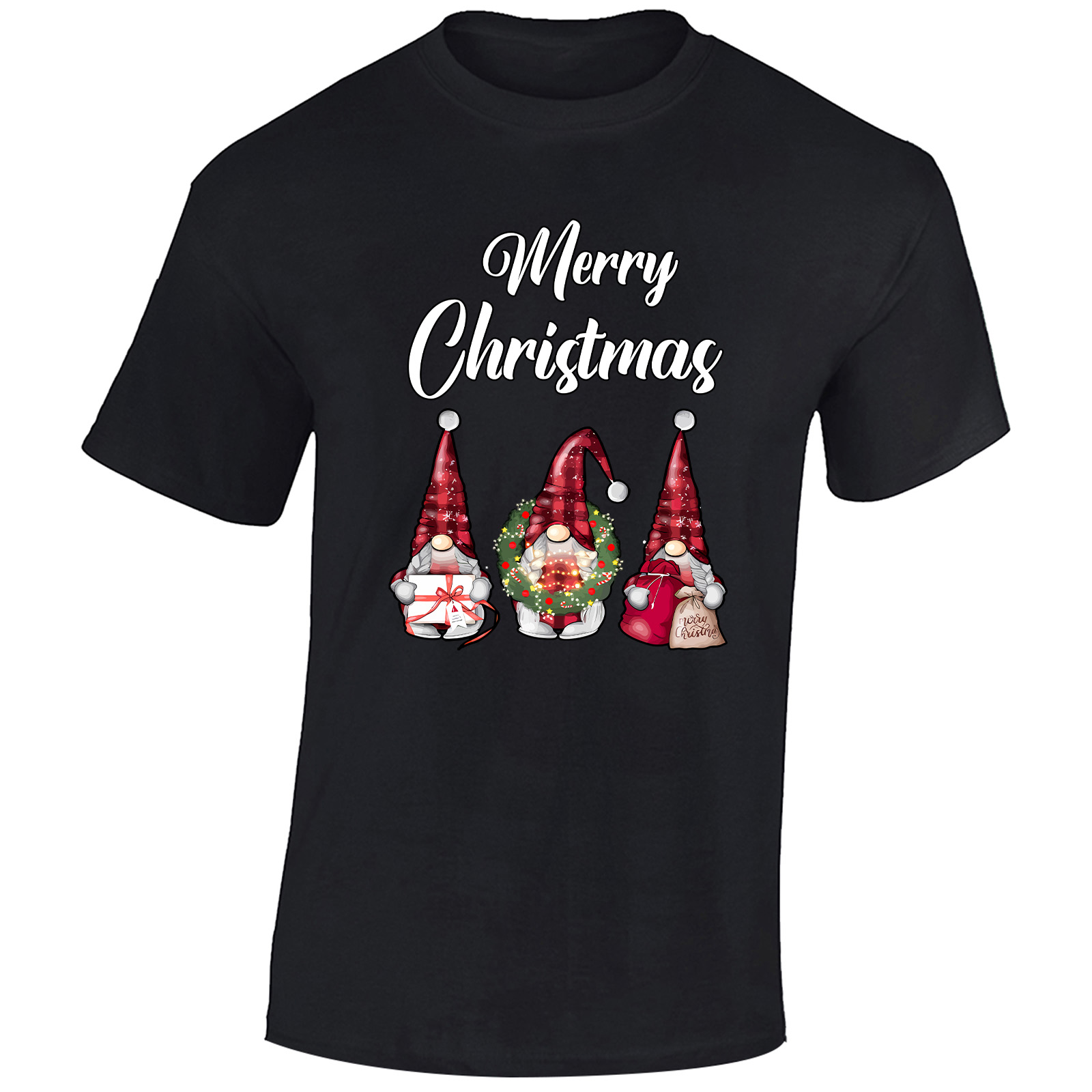 Gnomes Merry Christmas Mens T-Shirt Xmas Funny Santa Novelty Unisex ...