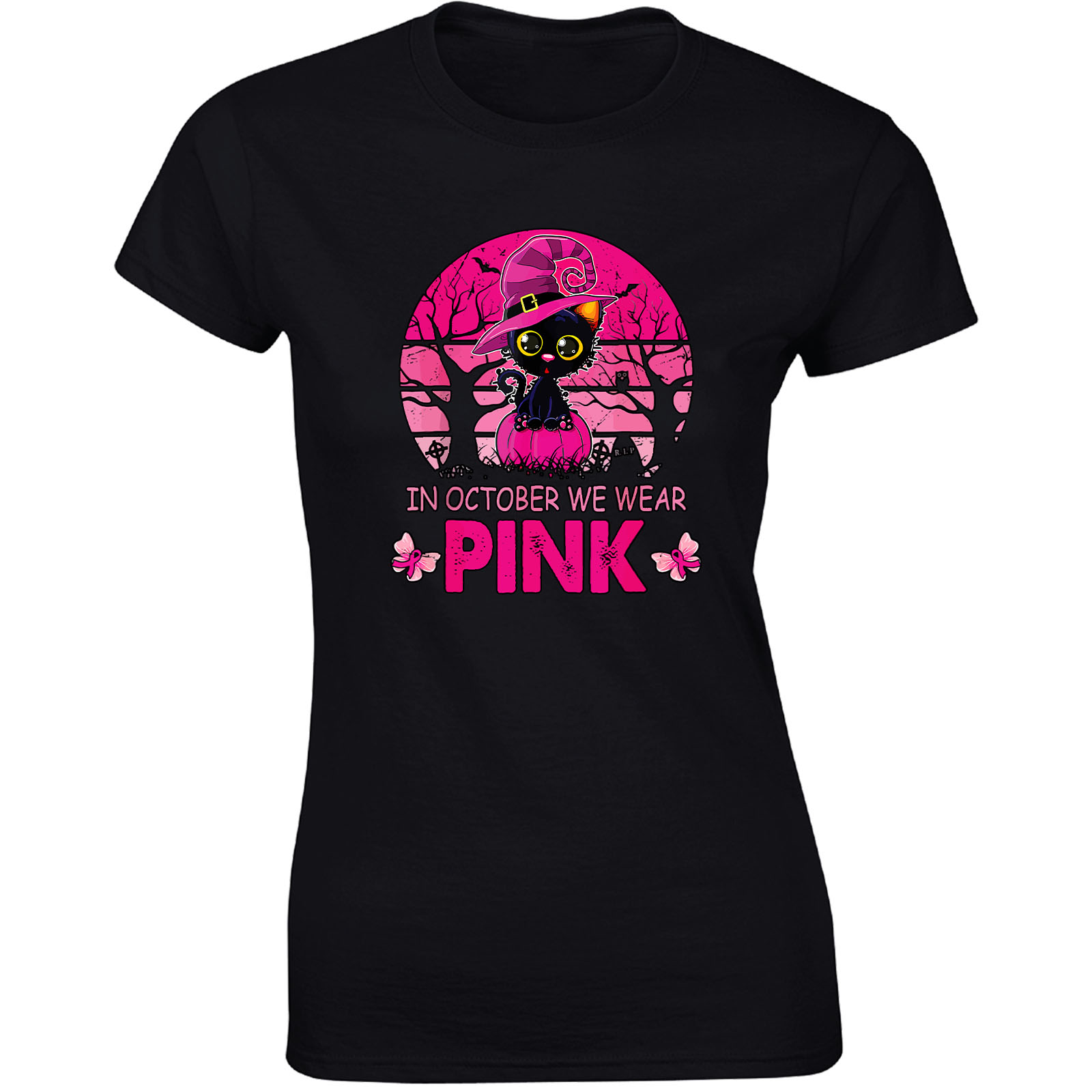 Breast Cancer Awareness 2024 Ladies T Shirt In October We Wear Pink Tshirt eBay