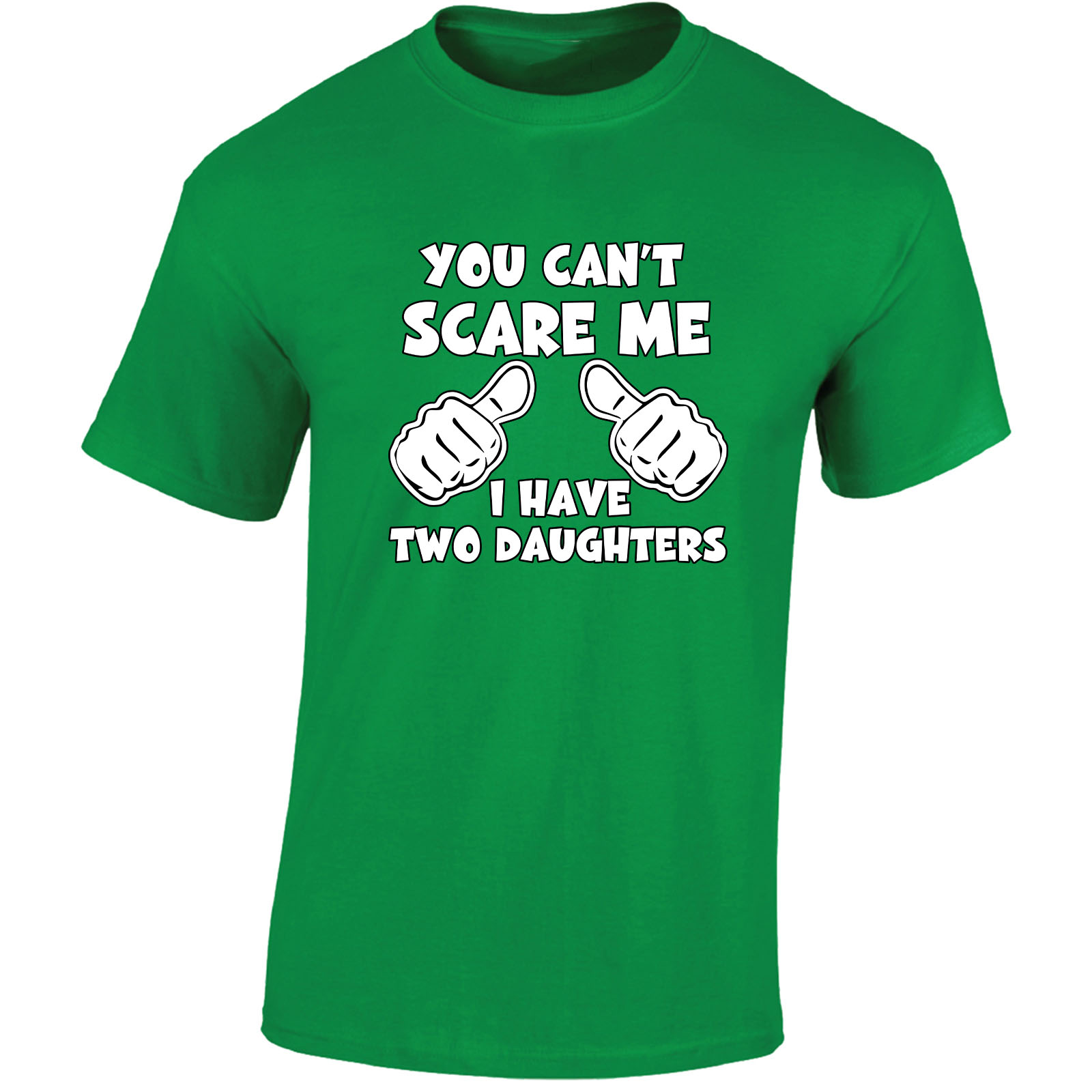 You Can't Scare Me I Have Two Daughters Hombre Camiseta Día del Padre Divertido Regalo - Imagen 14 de 22