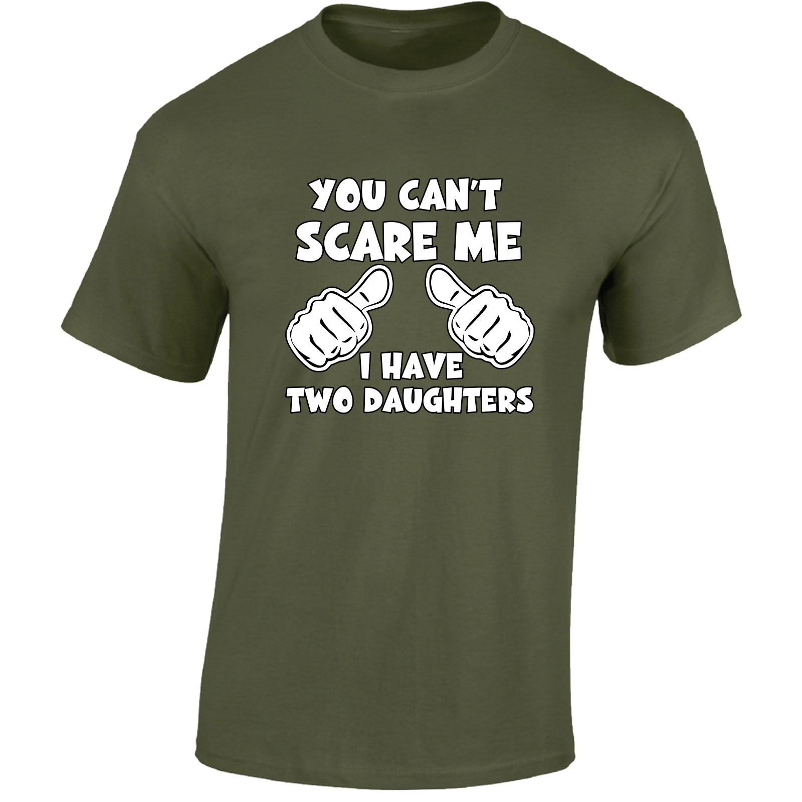 You Can't Scare Me I Have Two Daughters Hombre Camiseta Día del Padre Divertido Regalo - Imagen 16 de 22