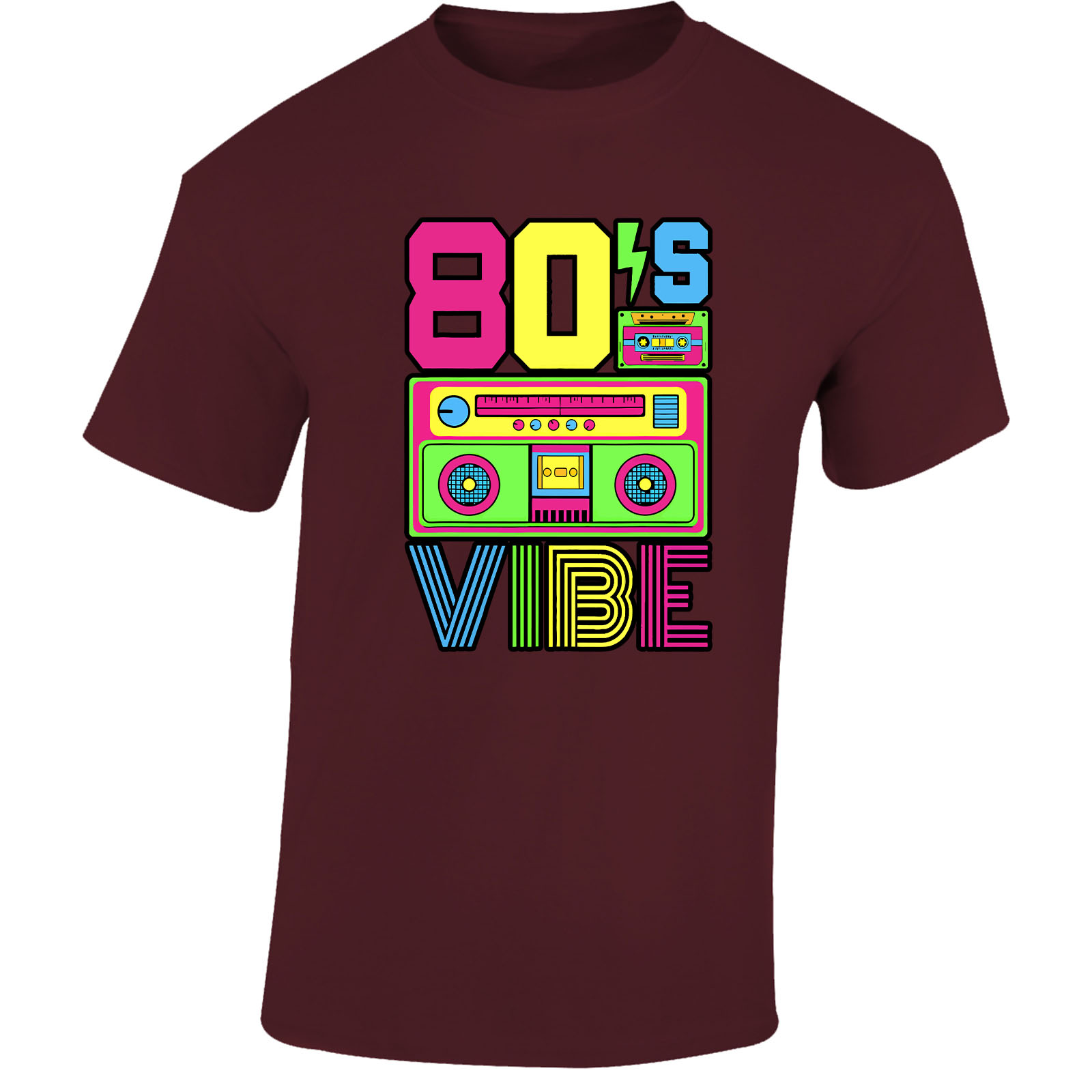 I Love The 80's Retro Mens T-Shirt Vintage Vibes Fancy Dress Unisex ...
